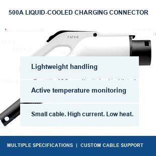 500A Liquid-Cooled Charging Connector for wholesale EV charging equipment